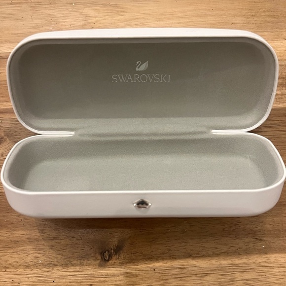 Swarovski Embellished Sunglasses Reading Glasses Clamshell Case Only in White - Picture 7 of 9
